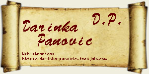 Darinka Panović vizit kartica